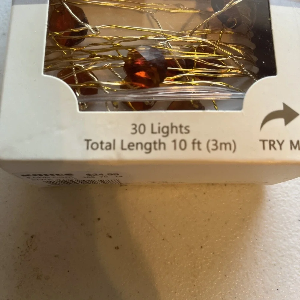 Manor Lane Home Collection Amber Jewel Shimmer String Lights